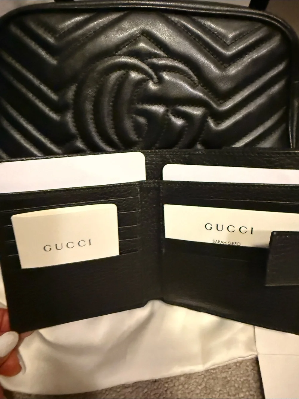Marmont French Flap Double G Logo Wallet